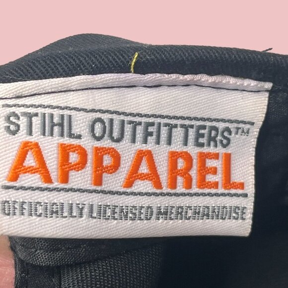 Stihl Hat Cap Snap Back Black Orange Adult Power Tools Chainsaw Embroidered Mens - Picture 8 of 9